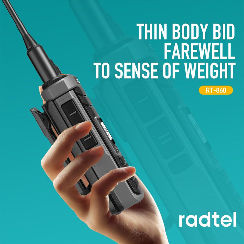 Radtel RT-860G GPS Version Multi Band Ham Radio HF UHF VHF Dual Band with AM USB LSB CW CB LW MW SW SSB Reception, 1024 Channels, 2000mAh Battery, Type-C Charging