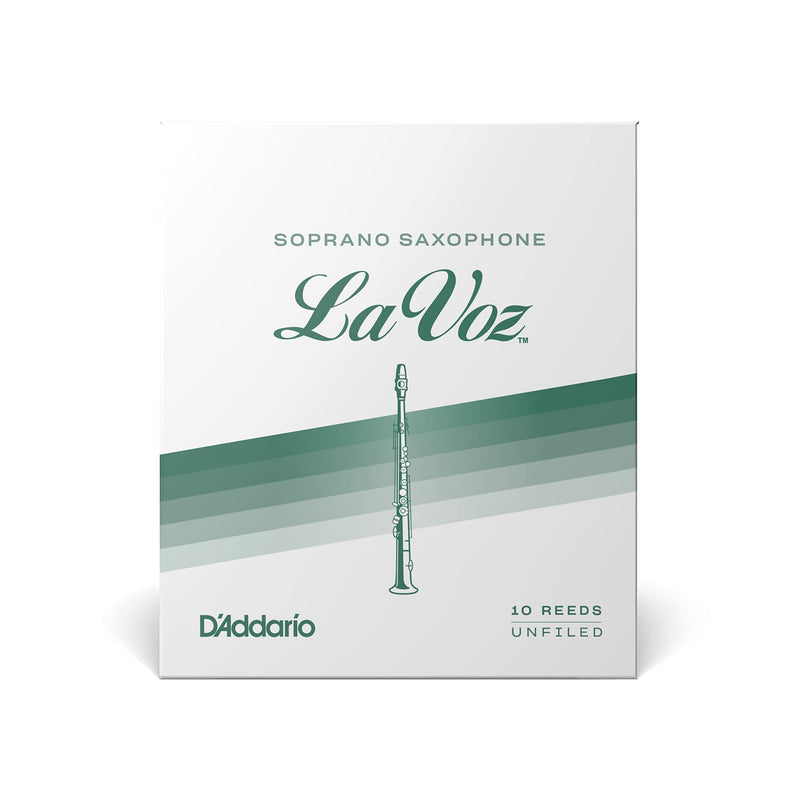 Rico La Voz Soprano Sax Reeds, Strength Medium, 10-pack - RIC10MD