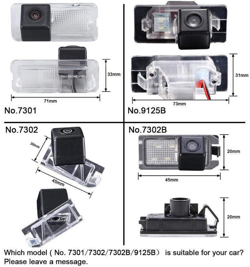 Vehicle License Plate Backup Camera,Night Vision Car Rear View Reverse Camera Replacement for Fiat 500 312 2013/12-2023/12 OEM :68225283AA 68228557AA(No.7302) No.7302 Camera