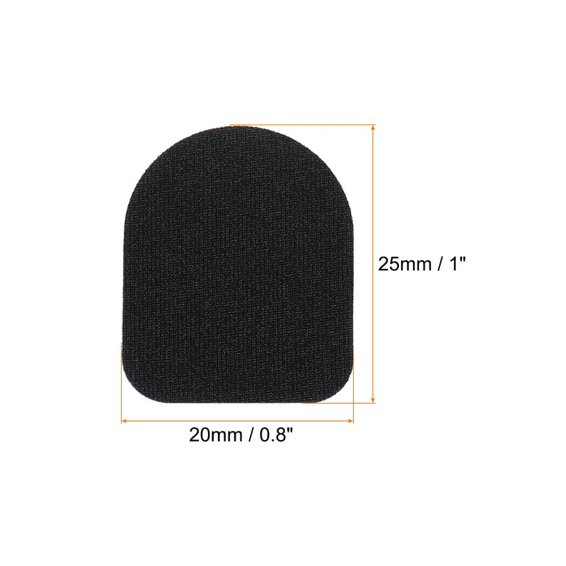 MECCANIXITY Gloves Touch Screen Sticker Ultra High Sensitivity Flexible Carbon Fiber Ultra Thin Stickers Black for Gloves, Pack of 40