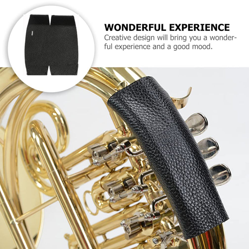 SUPVOX French Horn Hand Guard Cowhide French Horn Hand Pad Wrap Handle Cover Protector for Musical Instruments Horn Accessory