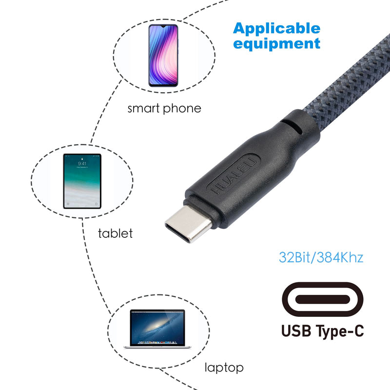 10FT USB C to Dual XLR Male Audio Cable - Hi-Fi 32Bit/384Khz USB C to XLR Audio Cable for Phone to Power Amplifier Connection High-end 10Feet