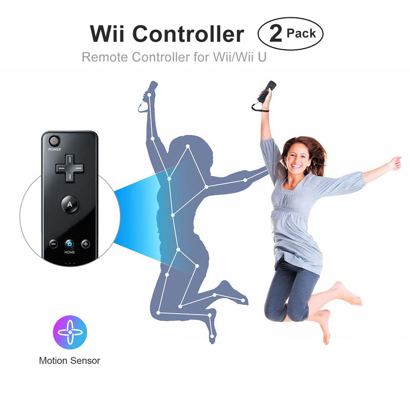 [AUSTRALIA] - Wii Controller 2 Pack, Wii Remote Controller for Wii and Wii U 