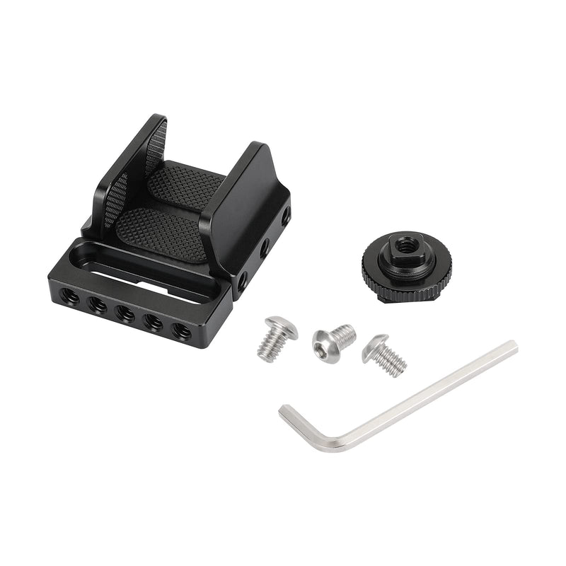 CAMVATE Universal SSD Holder Clamp Adjustable Width (33mm ~ 60mm) with 1/4"-20 Mounting Points & Shoe Mount Connector - 3011