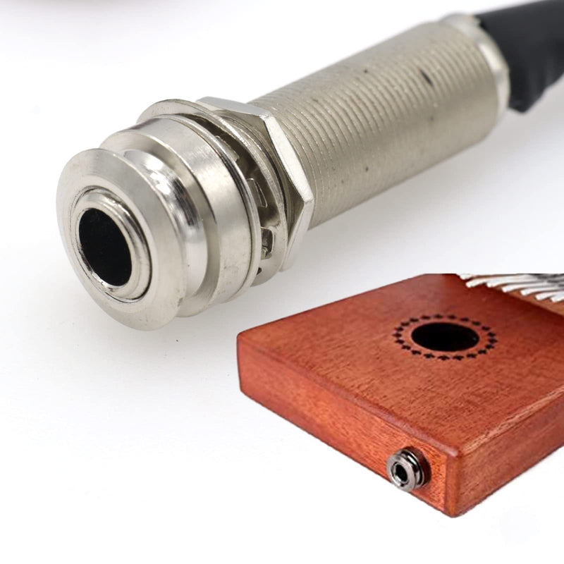 1pcs Piezo Pickup Transducer, 3in1 Microphone Contact Acoustic Preamp, 1/4 Inch Self-Adhesive Piezo Pickups Transducer for Kalimba Thumb Piano and Other Small Instruments