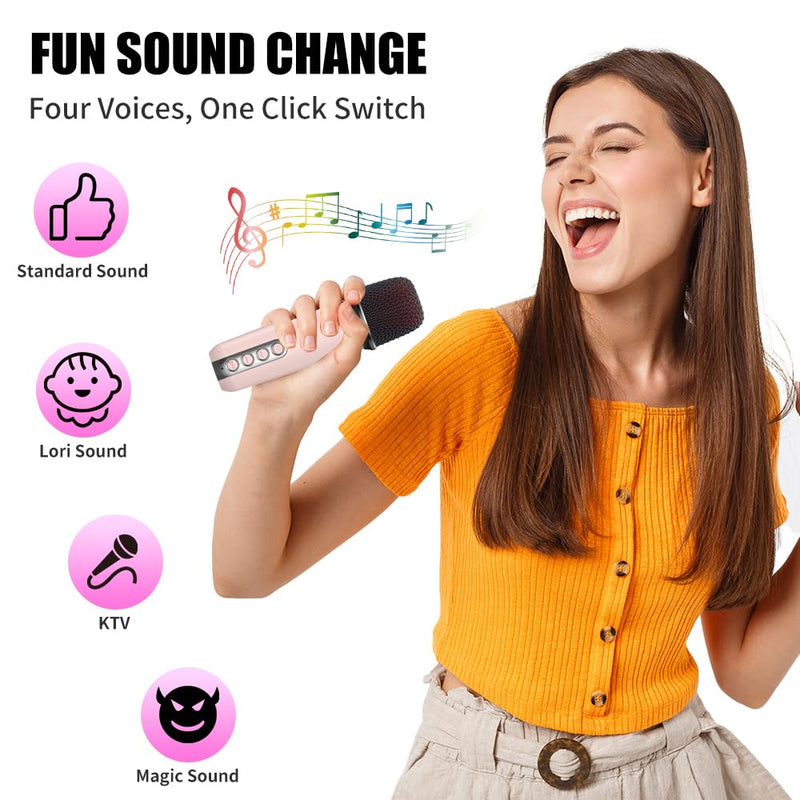 [AUSTRALIA] - Karaoke Machine for Kids,Portable Karaoke Machine with 2 Wireless Microphone with RGB Led Lights Singing Machine Karaoke Speakers Bluetooth with Microphone for Adults,Gifts for Girls and Boys Birthday 