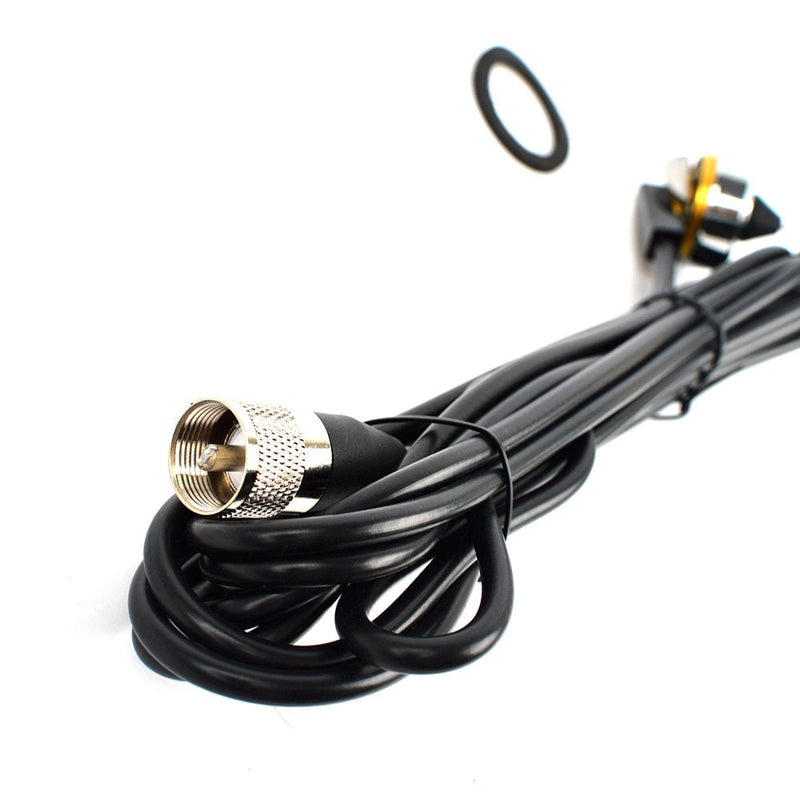 HYS TCJ-N1 VHF NMO 136-174 Mhz Mobile Vehicle FM Tranceiver 2M Antenna with 13 ft RG58 Coax Cable NMO to UHF PL259 Connector for Yaesu Kenwood HYT Vertex Icom Mobile Radios