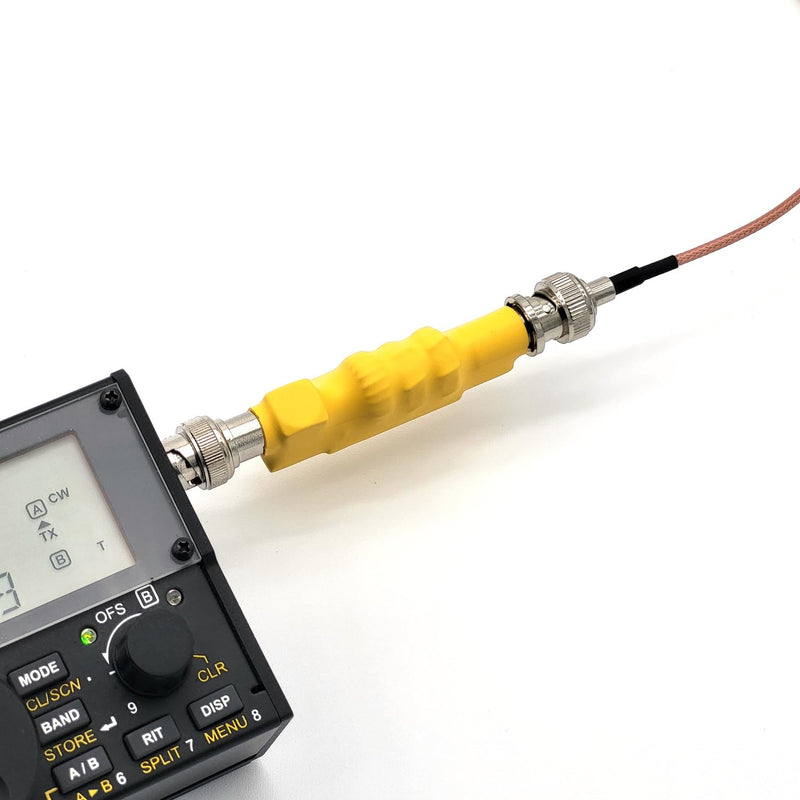 K9DP QRP 15 Meter Portable Bandpass Filter, up to 20 watts, with Male/Female BNC connectors, 15m Yellow Male/Female BNCs