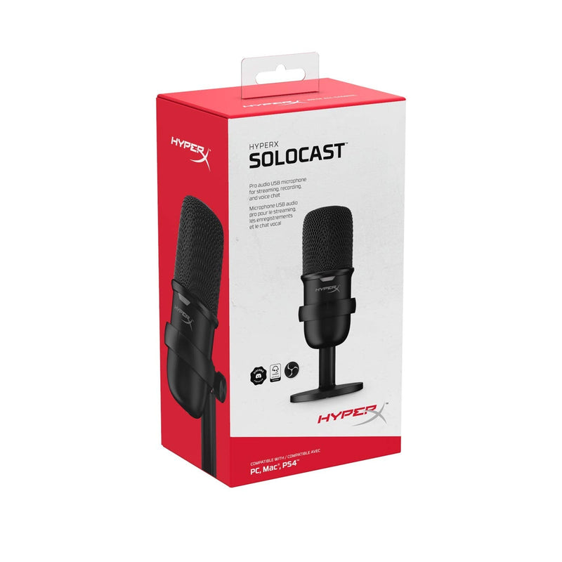 HyperX SoloCast – USB Condenser Gaming Microphone, for PC, PS4, PS5 and Mac, Tap-to-Mute Sensor, Cardioid Polar Pattern, great for Gaming, Streaming, Podcasts, Twitch, YouTube, Discord Black
