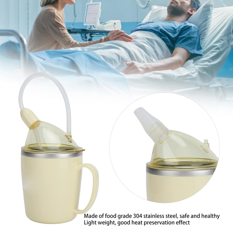 Nunafey Adult Leakproof Cups, Convalescent Feeding Cups 350ml Lightweight for Hospital Home Use