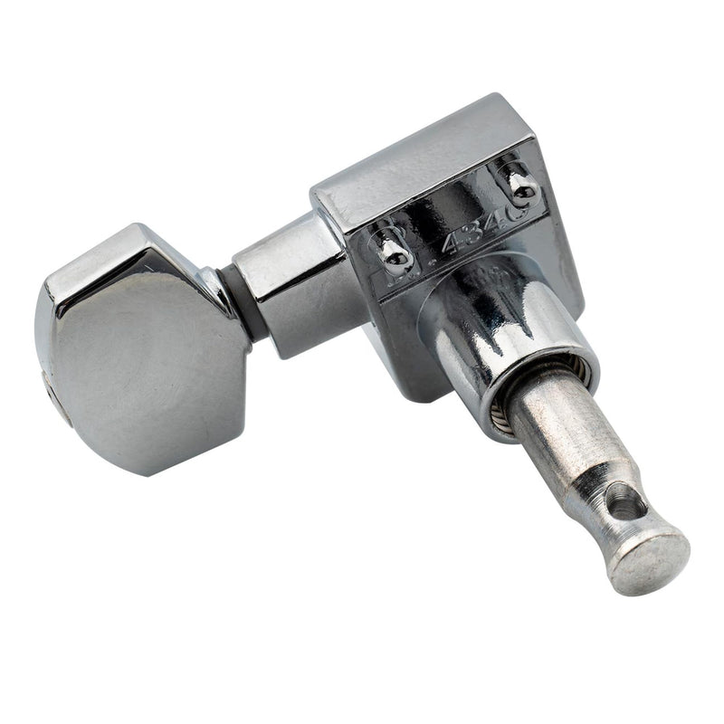 Musiclily Pro 6 inline 2-pins Sealed Guitar Tuners String Tuning Pegs Keys Machine Heads Set for Fender Strat Stratocaster/Tele Telecaster Electric Guitar, Chrome