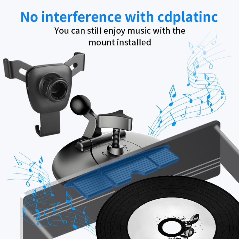 Car Phone Mount Holder For Dodge Grand Caravan 2001-2016，Caliber 2007-2012 Auto Accessories Navigation Bracket Interior CD Slot Mount Mobile Cell Phone case【Not Fit Dashboard Without CD Player】