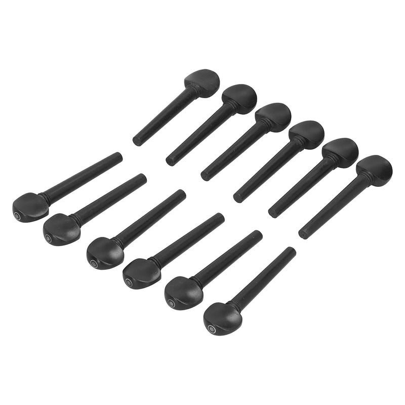 [AUSTRALIA] - Oud Ebony Pegs, 12Pcs 8.7cm Wooden Tuning Replacement Ebony Pegs with Fisheye for Oud 
