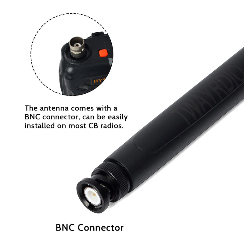 [AUSTRALIA] - TWAYRDIO 26" Handheld CB Antenna BNC Connector for Midland Cobra Uniden CB Radio, 27MHz Foldable Tactical Antenna Replacement for Cobra HH50WXST C75WXST Uniden BC75XLT PRO401HH BC125AT 