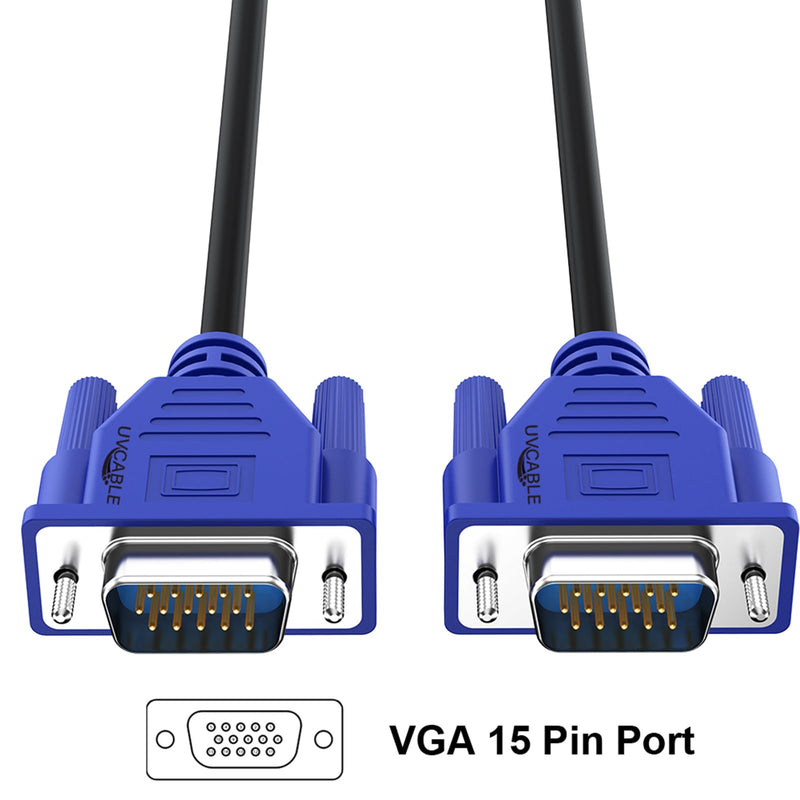 [AUSTRALIA] - VGA to VGA Monitor Cable 5 Feet, VGA Cord 5 Feet, Male VGA to VGA Male Computer Monitor Cable Adapter Cord HD15 1080P@60Hz Full HD High Resolution for TV Computer Projector TV Docking Station 5 FT/1.5M VGA Blue 1-Pack 