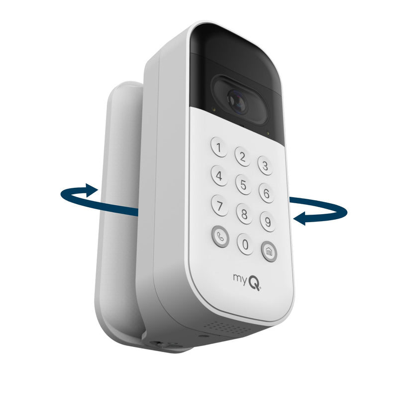 Chamberlain VKP1-MYQ-SMW myQ Smart Garage Video Keypad Swivel Mount, 5.6 Ounces, Grey