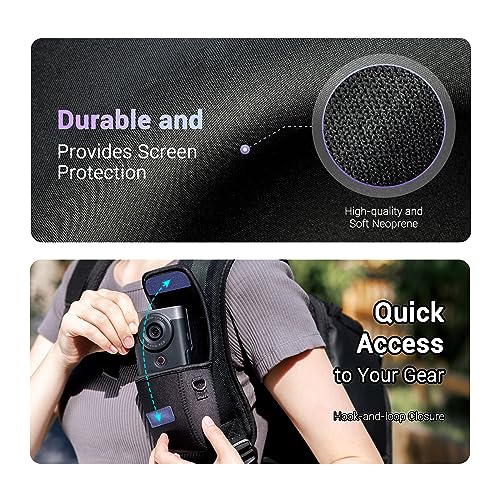 JJC Lens Cap Cover & Camera Case Pouch for Canon Powershot V10 Camera