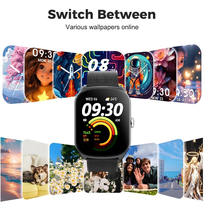 Smart Watch for Men,1.87" HD Touchscreen, Alexa Built-in, Fitness Tracker with Heart Rate/Sleep, Multi-Sport Modes Pedometer, Bluetooth Calling Smartwatch for Android/iOS for Daily Workout Black
