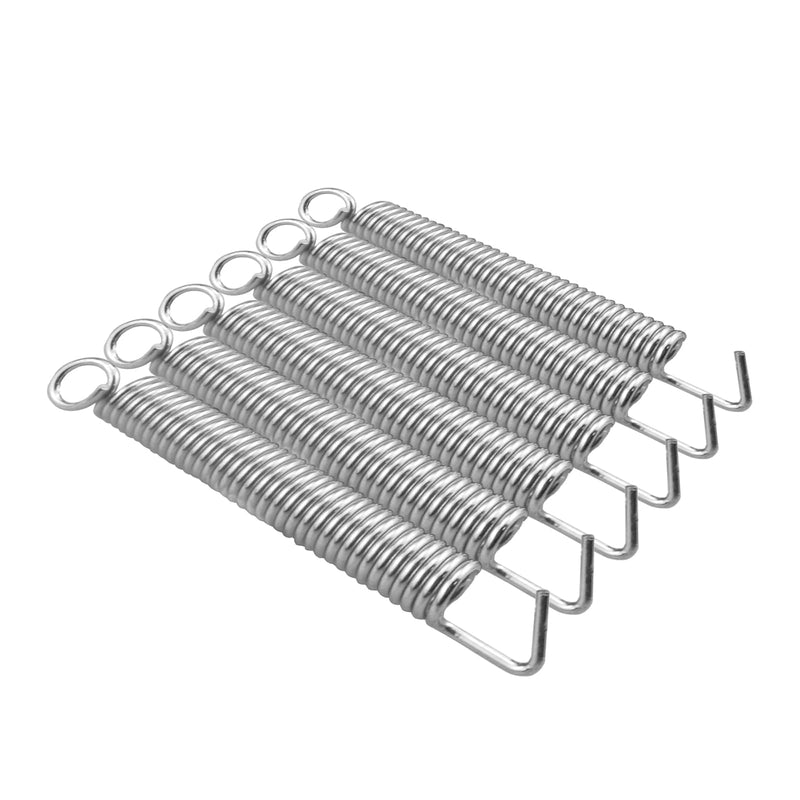 6 Pcs Electric Guitar Tremolo Bridge Springs, Noiseless Metal Guitar Bridge Instruments Accessories Replacement Parts for FR Fender Strat ST Stratocaster (Silver) 6 Pcs