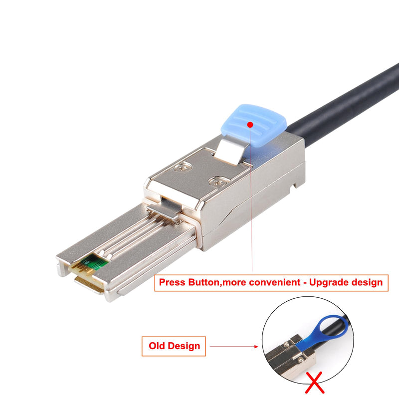 2PCS Mini SAS 26P SFF 8088 Male to 4 SATA 7Pin Female 1M 3.3FTCable with Latch,Mini SAS Host/Controller to 4 SATA Target/Backplane 3.3ft/2 PACK SFF-8088 to 4SATA