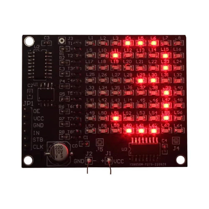 LED Welding Practice Board Kit, DX-TP16 64 SMD LED Patch Matrix Advertising Screen Soldering Practice Kit for Beginners