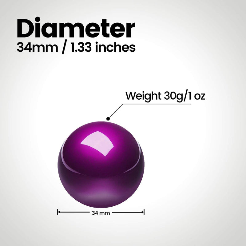 Perixx PERIPRO-303GP Small Trackball, 1.34 Inches Replacement Ball for Perimice and M570, Glossy Purple