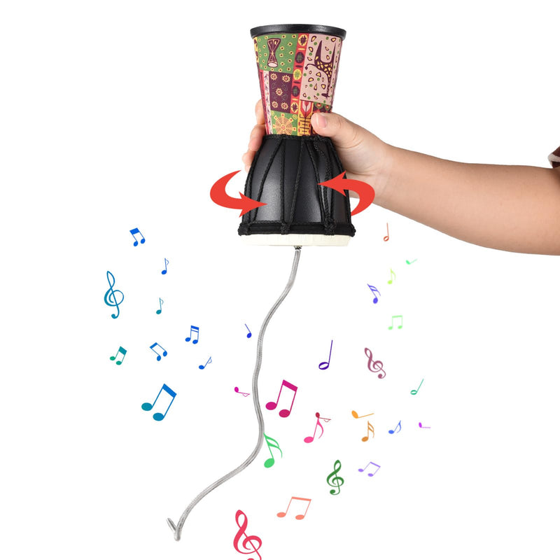 Yinhing 4 Inch Thunder Drum Instrument, Portable Lightweight PVC Drum Cavity Sound Effect Instrument, Bright Color #2