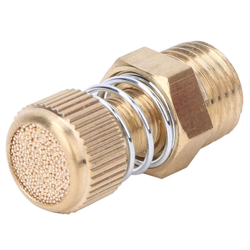 10 Pcs Threaded Pneumatic Silencer Brass BSPT Male Thread Solenoid Valve Muffler Muffler (1/4) 1/4