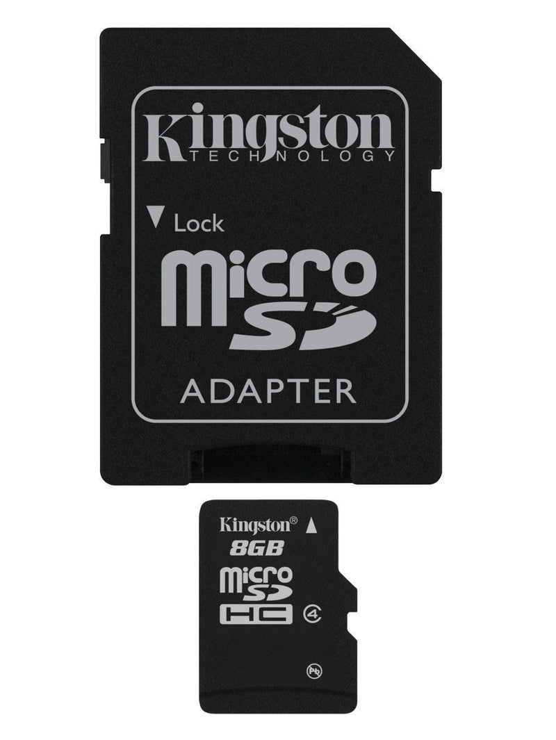 Kingston 8GB Class 4 MicroSDHC Card Flash Memory with SD Adapter SDC4/8GB