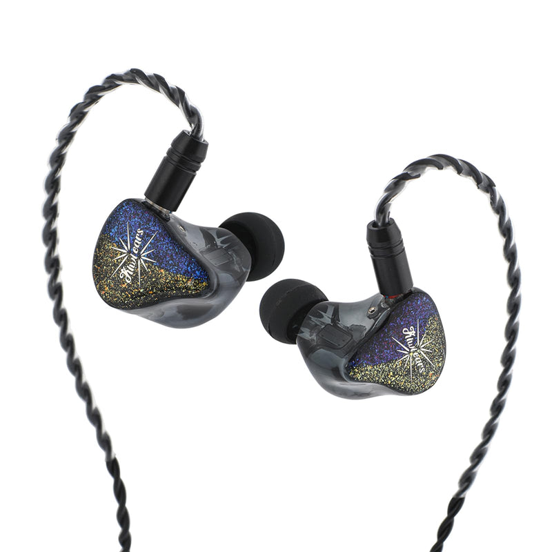 Linsoul Kiwi Ears Forteza in Ear Monitor, 1BA + 2DD HiFi Wired Earbuds | IEMs for Gaming, Three-way Passive Crossover, with Detachable 0.78mm 2Pin IEM Cable for Musicians Audiophiles, Black