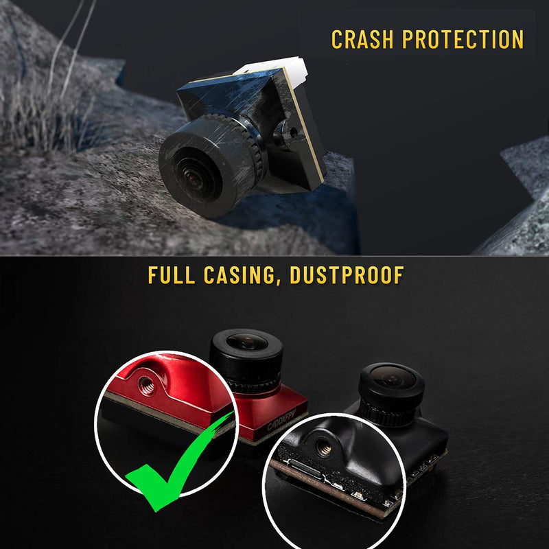 SoloGood Caddx FPV Micro Camera Ratel2 Starlight 1200TVL 1/1.8'' 2.1mm NTSC PAL 16:9 4:3 Switchable Super WDR for FPV Racing … Caddx Ratel 2 （upgraded version）