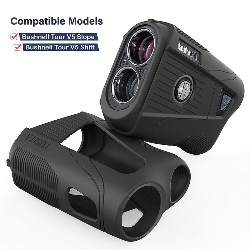 TUSITA Silicone Case Compatible with Bushnell Tour V5 Black