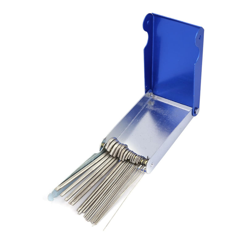 22 Piece Nozzle Cleaner File Set, Stainless Steel Gas Welding Tip Cleaner for Soldering, Welding, Suitable for Nozzle Cleaning and Restoration, in One, Default