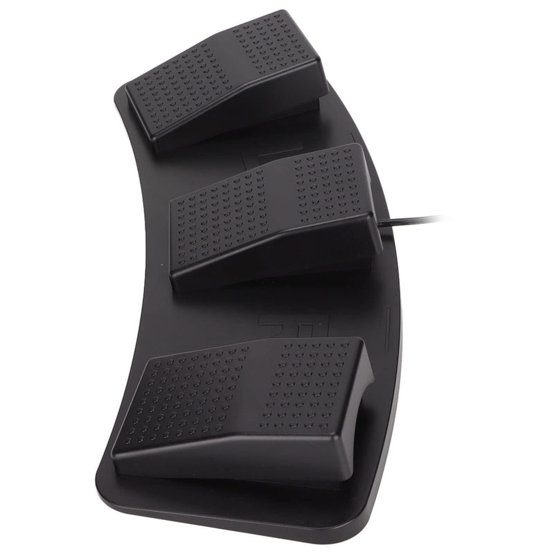 USB Triple Foot Switch Pedal, PC Foot Pedal Programmable Multifunctional Ergonomic Triple Gaming Foot Pedal for Video Game Office Equipment Contr