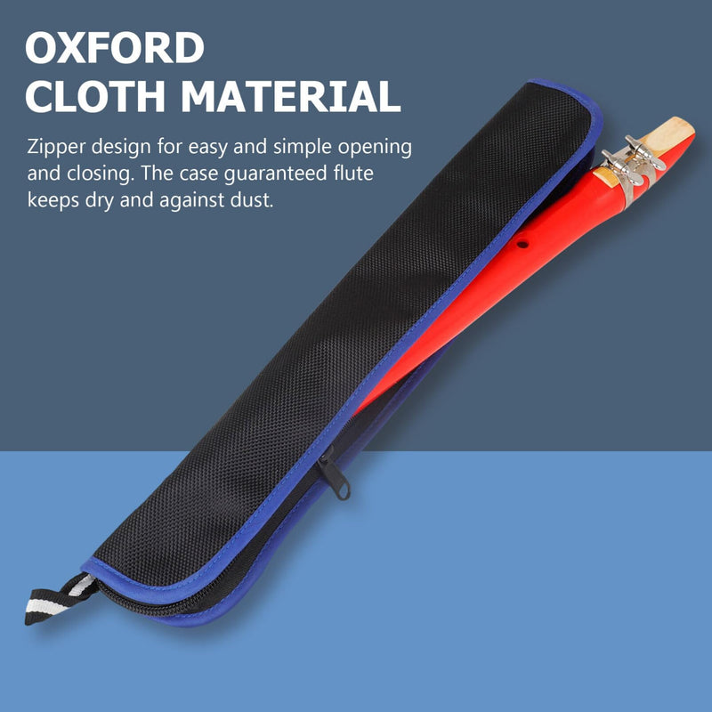 SUPVOX Sax Bag Blue Tote Bag Flute Carry Bag Flute Storage Bag Soprano Recorder Case Recorder Instrument Carrying Bag Flute Protective Case Soprano Recorder Case Bag Oxford Cloth Black