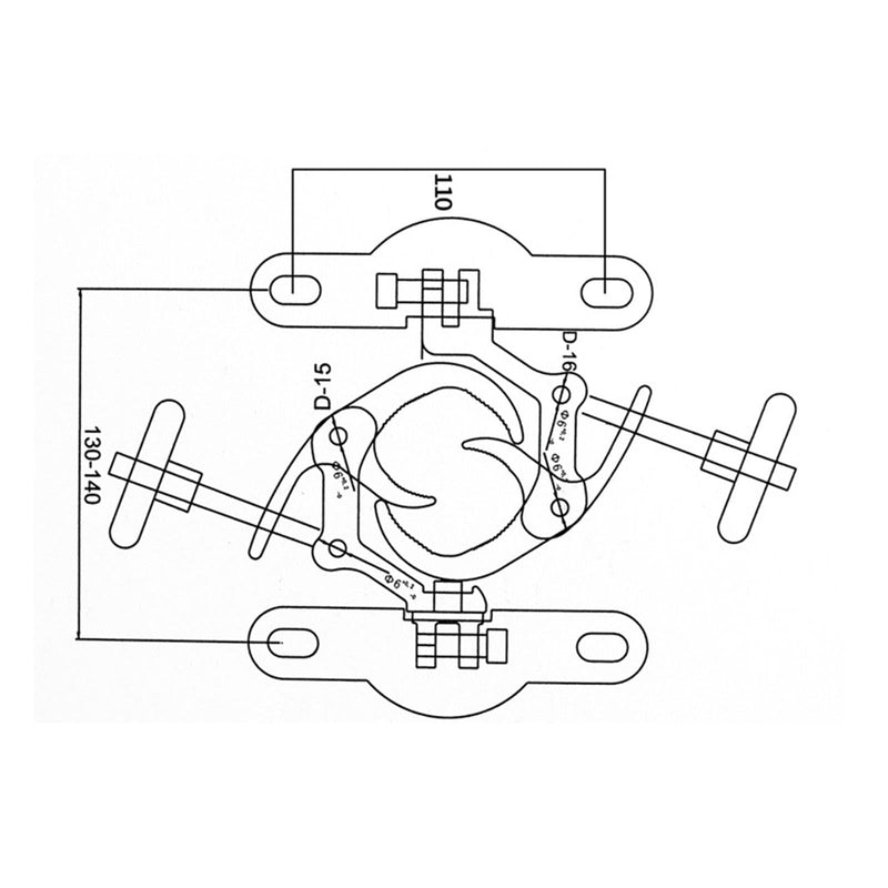 2Pcs Stage Light Clamps, Adjustable Stage Hook Clamp, Theatre Heavy Duty Clamp Stage Light Clamp, Anti-skid Rotation Lighting Fixture Truss Clamp for Spots Lights Stage, Style A Black