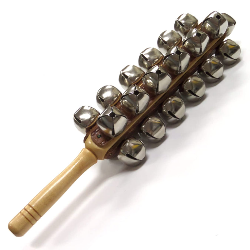 Performance Plus Percussion Kit | Latin Cowbell 5"and 25 Jingle Bells with Maple Handle CB5-SBL25S Christmas (CB6-SBL25)