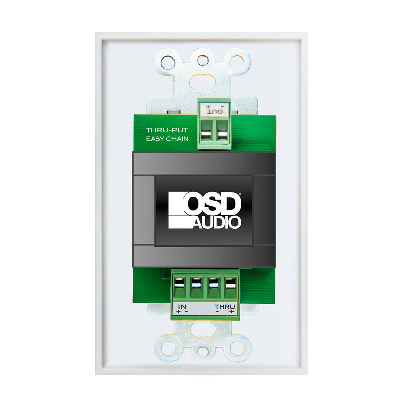OSD Audio 70V Mono 50W in-Wall Volume Control Unique Thru-Put Easy Daisy Chain Install (White, Almond, Bone) MVC50 50 watts