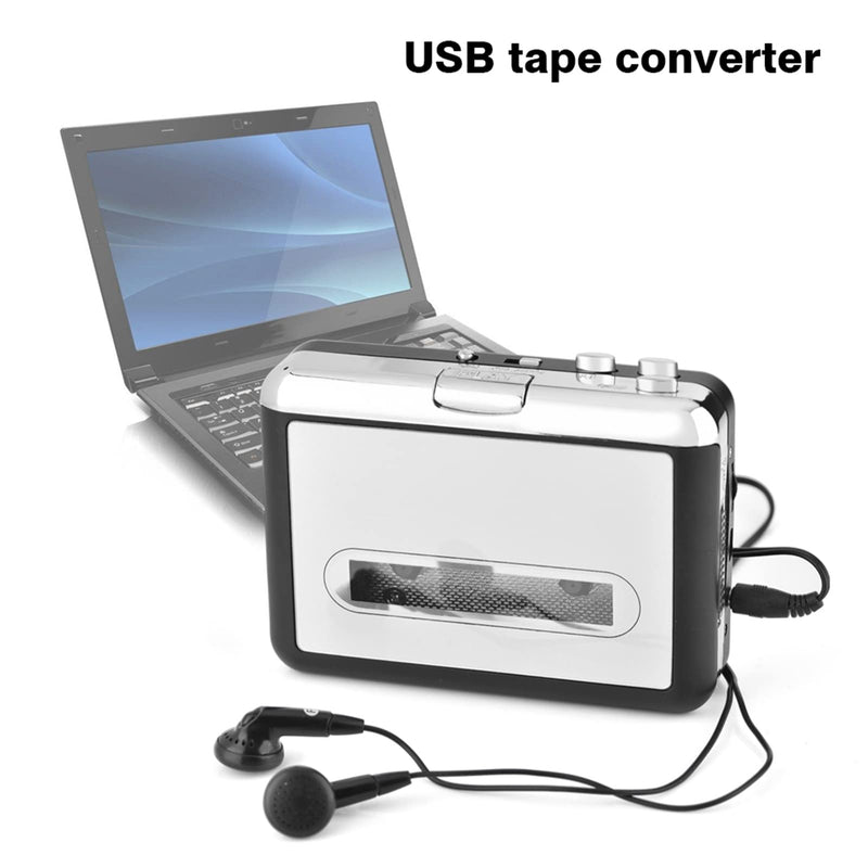 USB Cassette Tape to MP3 CD Converter,Audio Music Player with Headphones for MP3 Player or CD Burning
