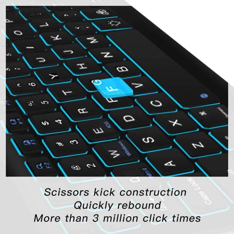 BoxWave Keyboard Compatible with Amazon Fire Max 11 (2023, 13th Gen) - SlimKeys Bluetooth Keyboard - with Backlight, Portable Keyboard w/Convenient Back Light - Jet Black