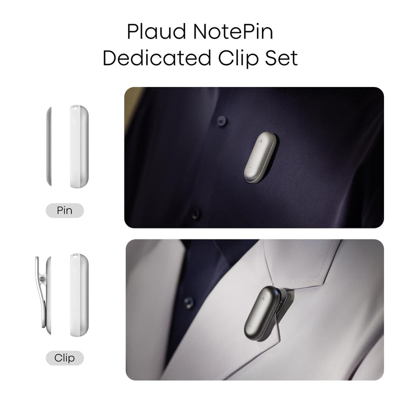 [AUSTRALIA] - Replacement Magnetic Clip and Pin Attachments for Plaud NotePin (*NOT Included), Accessory Replacement Kit Set for NotePin AI Voice Recorder (No Additional Purchases Needed), Purple 