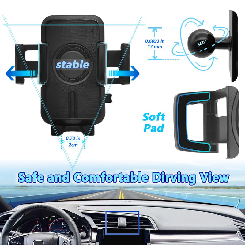 WAAPAK Car Phone Holder Mount 2016-2021 Honda Civic Auto Accessories Interior Decoration Smartphone Thick Case Cradles Navigation Bracket