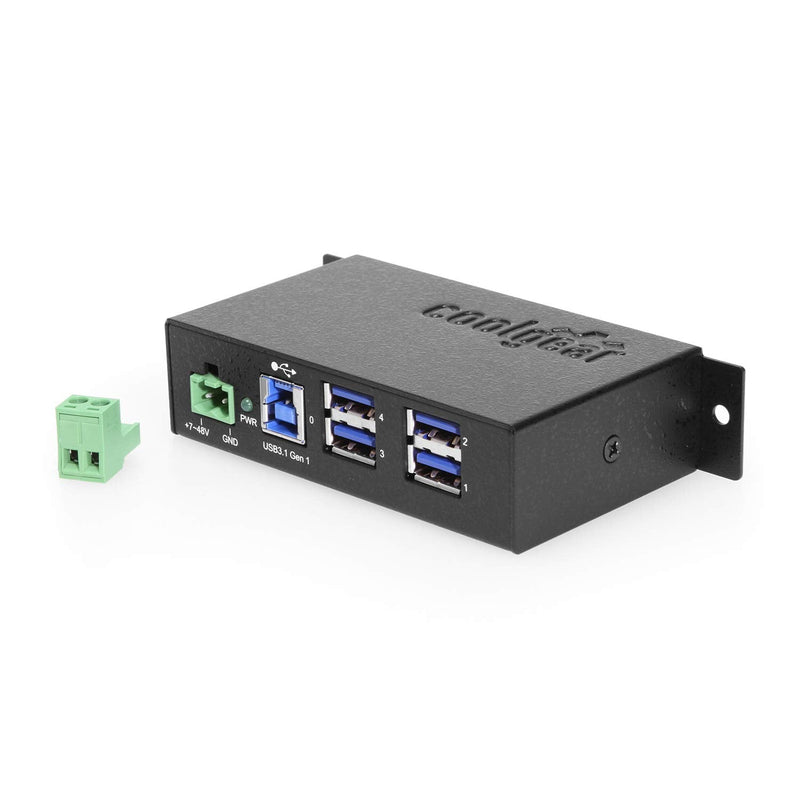 Coolgear 4 Port USB 3.2 Gen 1 Powered Hub w/ESD Surge Protection
