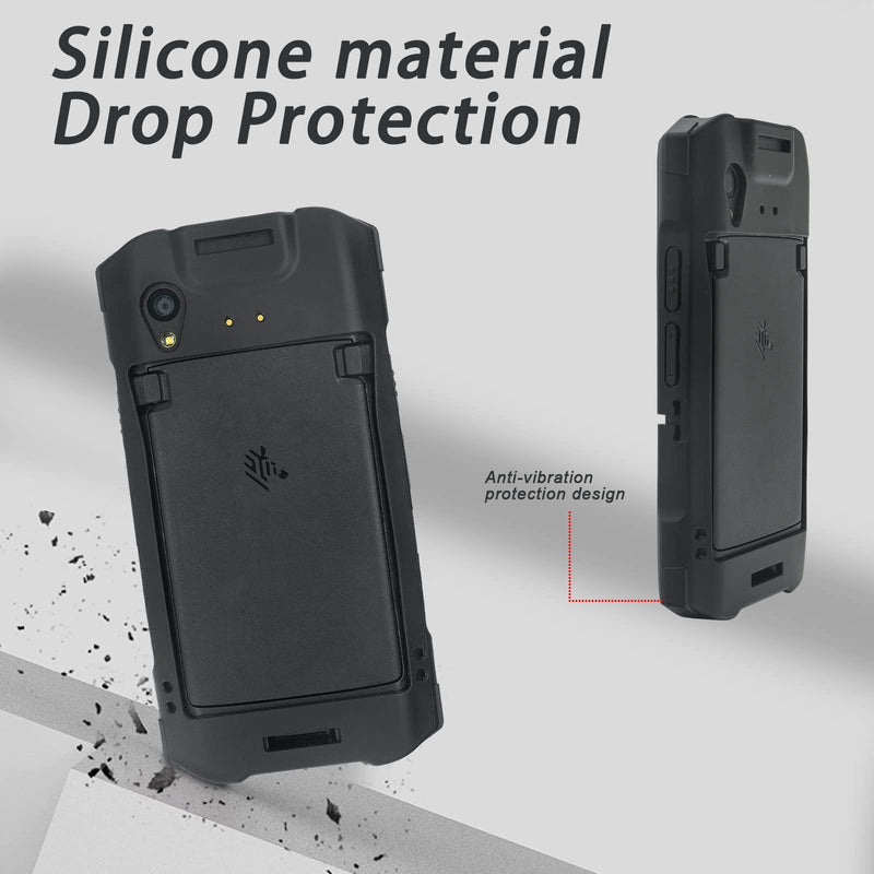 [AUSTRALIA] - Protective Cover for Zebra Symbol TC21 TC26 Barcode Scanner,Rugged Bumper Case for Zebra Symbol TC21 TC26 Handheld Touch Mobile Computers,Slim Hard Shell Cover,Black,Composed of TPU 