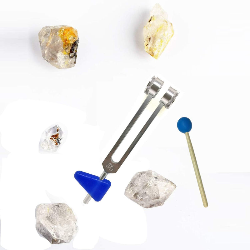 [AUSTRALIA] - OM 136.1 Hz Tuning Forks for Healing Chakra Tuning Forks Weighted Angel Tuning Forks Medical Sonic Slider Tuning Fork 136.1hz Frequency Generator for Healing Yoga 