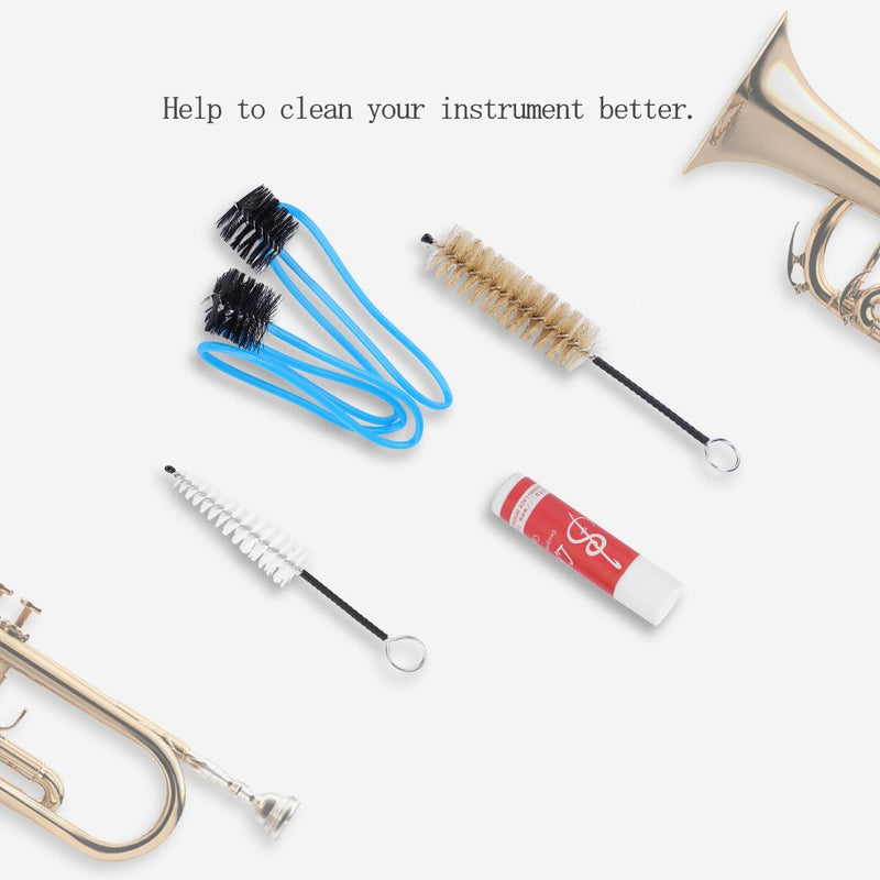 ZJchao Brass Instrument Cleaning Set Kit Tool for Trumpet Trombone Tuba Horn Players