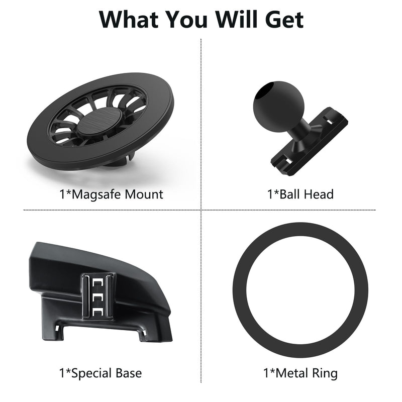 for MagSafe Tundra/Sequoia Phone Mount, Exclusive Fit for Toyota Tundra 2007-2013 and 2008-2017 Sequoia, for iPhone 17/16/15/14/13/12/Mini Series, Air Vent Toyota Tundra/Sequoia Accessories Tundra 2007-2013 Magsafe holder