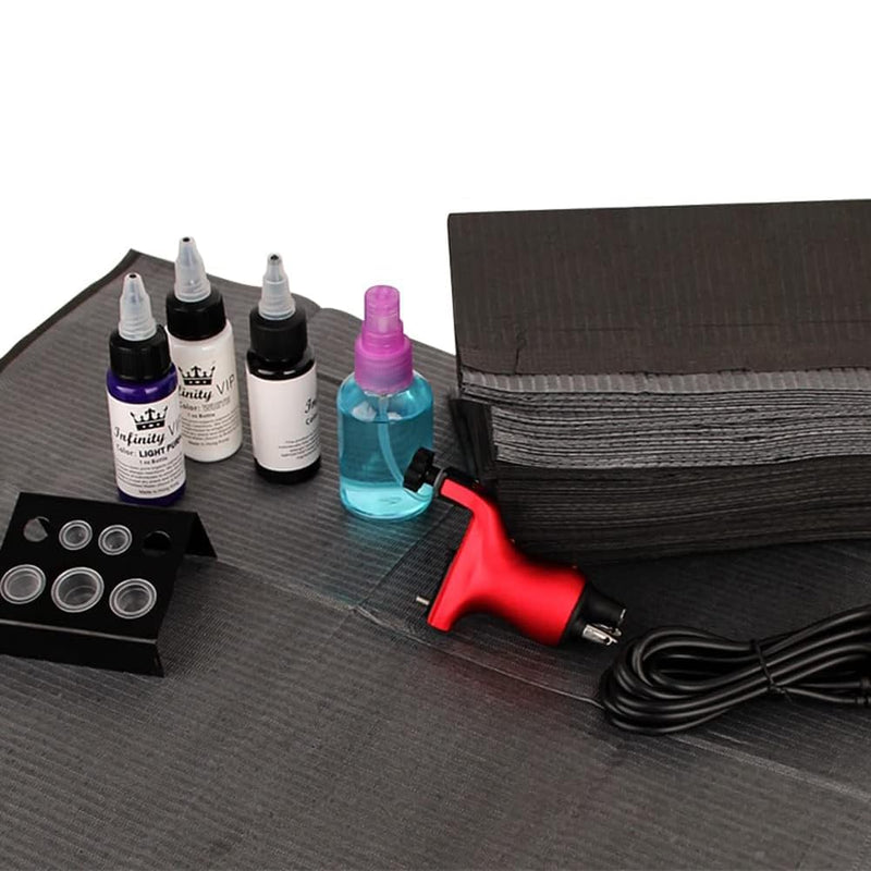 Dental Bib, Tattoo Underlay, 3-Layer Waterproof Disposable Paper Tablecloth Accessories, 45 x 33 cm (50, Black) 50