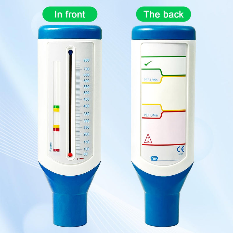 [AUSTRALIA] - Lung Trainer and Performance Monitor for the Lungs, Domestic Lung Health Monitor, Portable Peak Flow Meter, Precise Measurements, Small Peak Flow Meter blue-white 