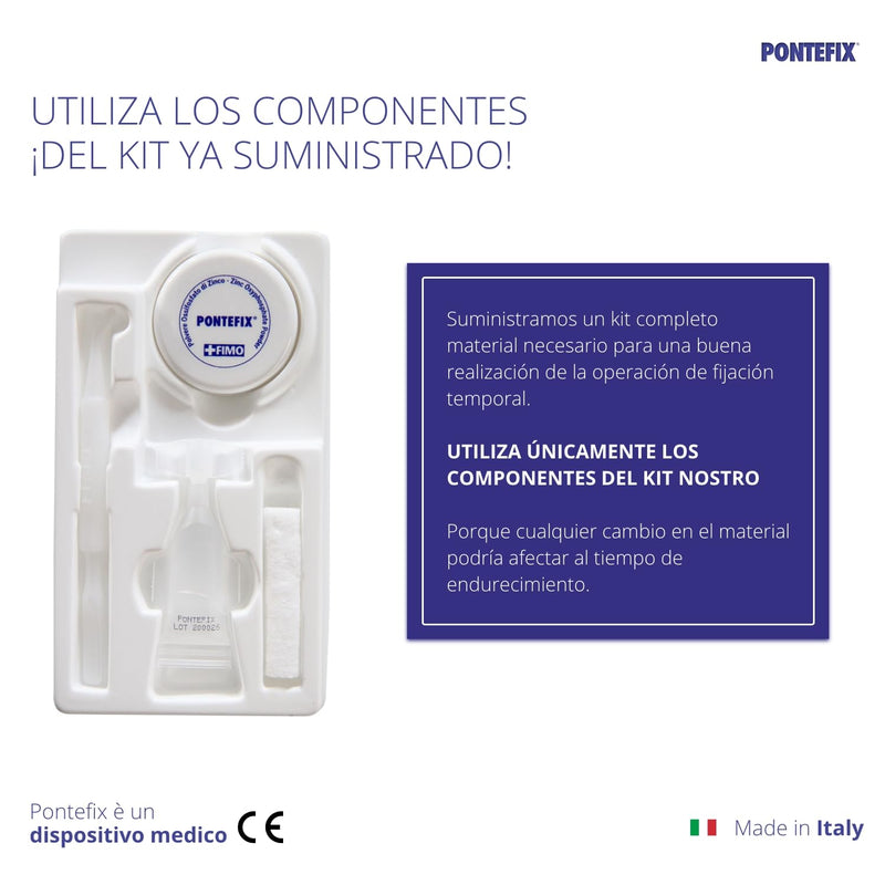 Pontefix Dental Tooth Cement - Attaches Bridges, Crowns and Pin Teeth, Do It Yourself